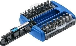 Uzgaļu komplekts ar uzgaļu turētāju, 1/4 ", SL, PH, PZ, HEX, Torx, 33 gab., HOEGERT, HT1S402 цена и информация | Механические инструменты | 220.lv