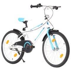 vidaXL bērnu velosipēds, 20 collas, zils ar baltu cena un informācija | Velosipēdi | 220.lv