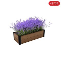 Бордюр прямоугольник клумбы Maple Trough, 106x52x32 см, коричневый цена и информация | Теплицы | 220.lv