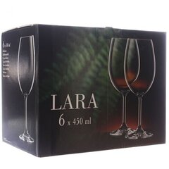 Vīna glāžu komplekts Lara 450 ml cena un informācija | Glāzes, krūzes, karafes | 220.lv