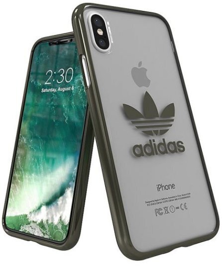 Adidas Clear Case silikona apvalks priekš Apple iPhone X / XS Caurspīdīgs - Melns (EU Blister) cena un informācija | Telefonu vāciņi, maciņi | 220.lv