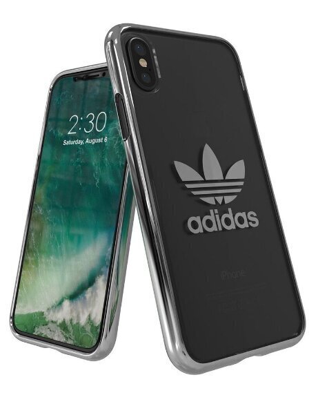 Adidas Clear Case silikona apvalks priekš Apple iPhone X / XS Caurspīdīgs - Sudrabs (EU Blister) цена и информация | Telefonu vāciņi, maciņi | 220.lv