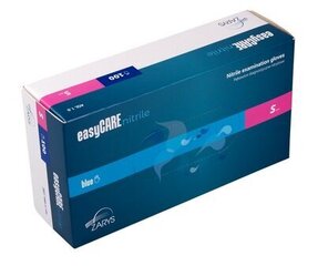 Перчатки нитриловые одноразовые Zarys EasyCare Nitrile, размер S 100шт. цена и информация | Рабочие перчатки | 220.lv