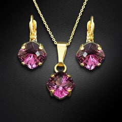 Komplekts "Mistika (Amethyst)" ar Swarovski™ kristāliem DS00S342 cena un informācija | Rotaslietu komplekti | 220.lv