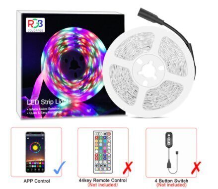 Smart RGB 5050 LED lente ar Bluetooth funkciju, 5 m cena un informācija | LED lentes | 220.lv