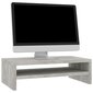 vidaXL Monitor Stand Concrete 42x24x13 цена и информация | Monitora turētāji | 220.lv