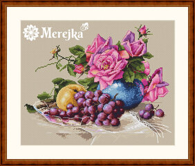Merejka Набор для вашивания Натюрморт с виноградом SK20 цена и информация | Принадлежности для вышивания | 220.lv
