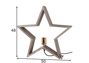 Деревянная звезда 48 см цена и информация | Рождественские украшения | 220.lv