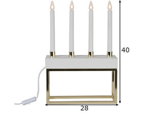Elektriskais svečturis Framy, baltā krāsā cena un informācija | Ziemassvētku dekorācijas | 220.lv