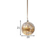 Ar LED apgaismota stikla bumba 457-93 20 cm cena un informācija | Ziemassvētku dekorācijas | 220.lv