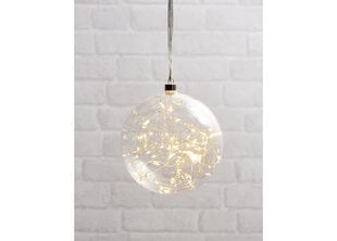 Ar LED apgaismota stikla bumba 457-84 20 cm цена и информация | Рождественские украшения | 220.lv