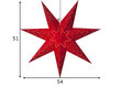 Zvaigzne Sensy, sarkanā krāsā cena un informācija | Ziemassvētku dekorācijas | 220.lv