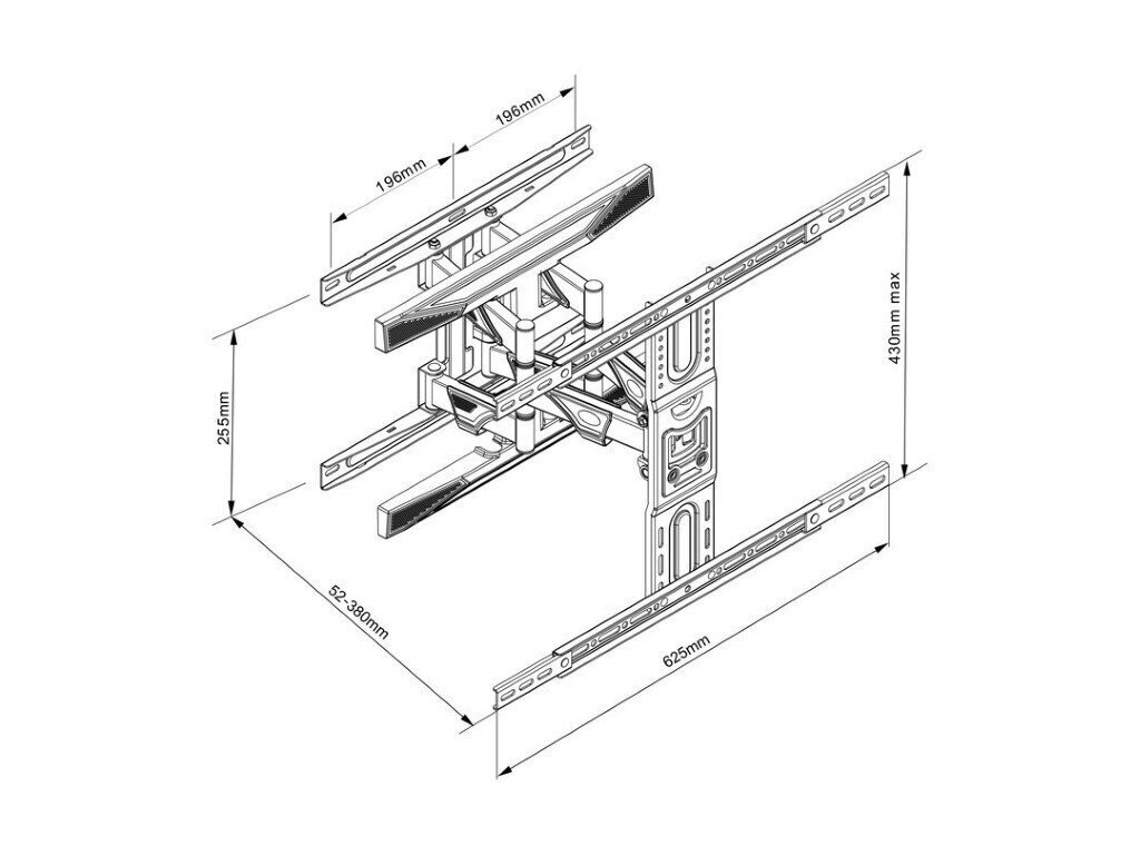 Multibrackets M Flexarm L 40-75” cena un informācija | TV kronšteini | 220.lv