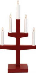 Svečturis Trapp, sarkans, 5 spuldzes cena un informācija | Sveces un svečturi | 220.lv