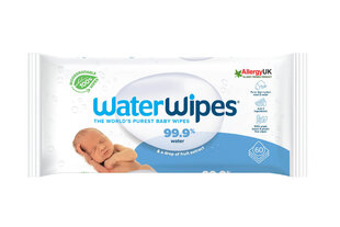 WaterWipes mitrās salvetes, sadalāmas 60 gab. cena un informācija | Mitrās salvetes, vienreizlietojamie paladziņi | 220.lv