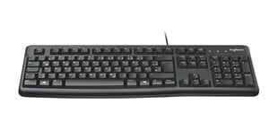 Проводная клавиатура Logitech K120, Черная цена и информация | Клавиатуры | 220.lv