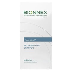 Šampūns pret matu izkrišanu taukainiem matiem Bionnex Organica, 300 ml цена и информация | Шампуни | 220.lv