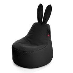 Bērnu sēžammaiss Qubo™ Baby Rabbit Pop Fit, gobelēns, melns cena un informācija | Sēžammaisi, klubkrēsli, pufi bērniem | 220.lv