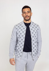 Vīriešu džemperis ar logotipu SMP31004, pelēkais melanžs cena un informācija | Vīriešu jakas | 220.lv
