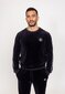 Samta džemperis vīriešiem ar dizaina lentu SMP21020, melns цена и информация | Vīriešu jakas | 220.lv