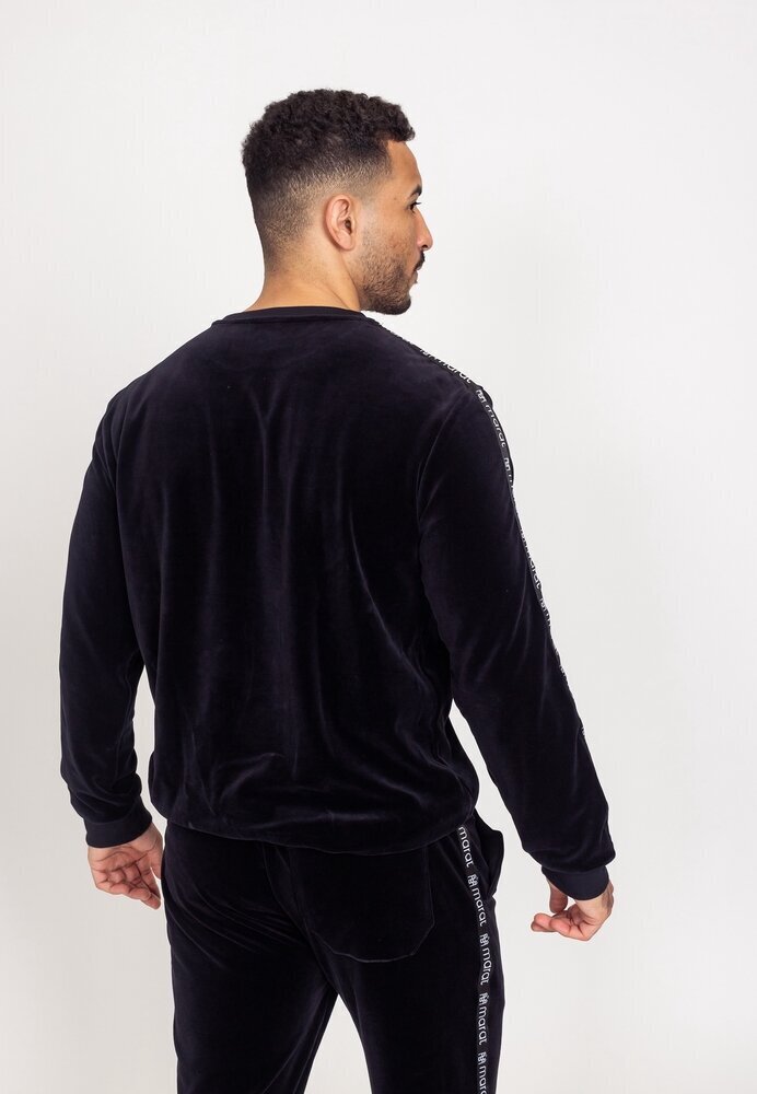 Samta džemperis vīriešiem ar dizaina lentu SMP21020, melns цена и информация | Vīriešu jakas | 220.lv