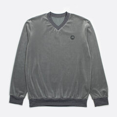 Samta džemperis vīriešiem ar V veida izgriezumu SMP21017, pelēks цена и информация | Мужские толстовки | 220.lv