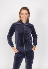 Sieviešu samta džemperis ar rāvējslēdzēju, SNP31001, tumši pelēks cena un informācija | Jakas sievietēm | 220.lv