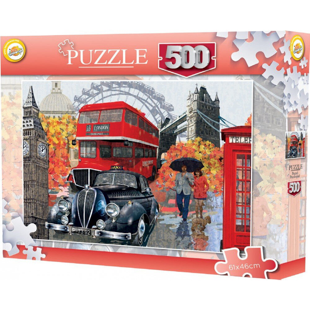 Puzle City London, 500 gab. cena un informācija | Puzles, 3D puzles | 220.lv