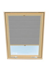 Plisēts aizkars jumta logam Velux, 78x140 cm, Pelēks B-307000 cena un informācija | Rullo žalūzijas | 220.lv