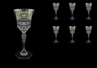 Vīna glāžu komplekts Adagio Flora´s Empire Pl. Crystal Light 6 gab., 220 ml cena un informācija | Glāzes, krūzes, karafes | 220.lv