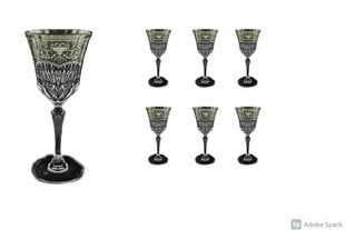 Vīna glāžu komplekts Adagio Flora´s Empire Pl. Crystal Light 6 gab., 220 ml cena un informācija | Glāzes, krūzes, karafes | 220.lv