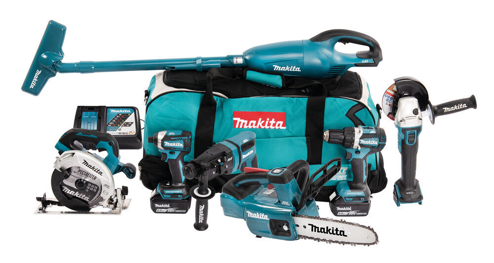 COMBOKIT Makita 18V DLX7017GX1 cena un informācija | Skrūvgrieži, urbjmašīnas | 220.lv