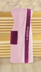 Gözze dvielis-svārki Sauna sievietēm, 50 x 136 cm, rozā krāsā cena un informācija | Pirts lietas | 220.lv