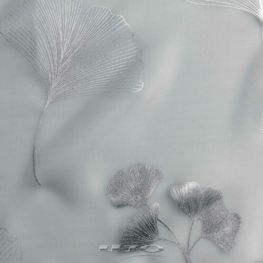 Aizkars Bloomy, pelēks-sudrabains, 140 x 240 cm, 1 gab. cena un informācija | Aizkari | 220.lv
