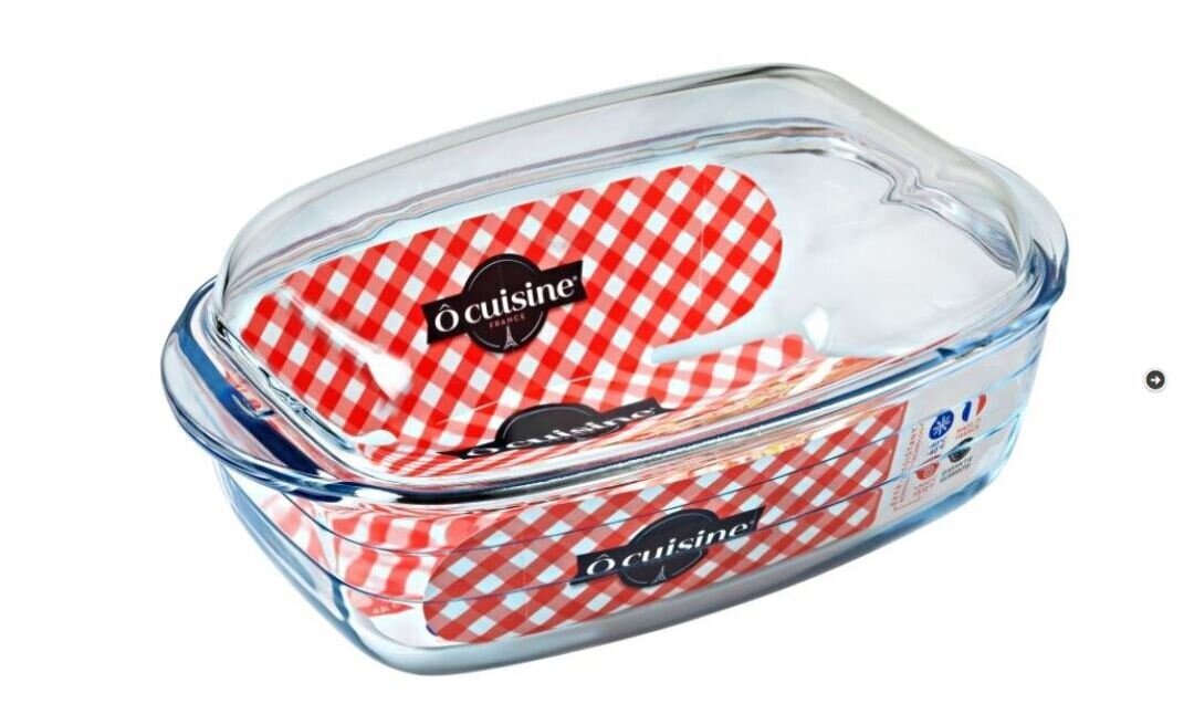 Pyrex cepeštrauks ar vāku 4,5l цена и информация | Cepamais papīrs, trauki, formas | 220.lv