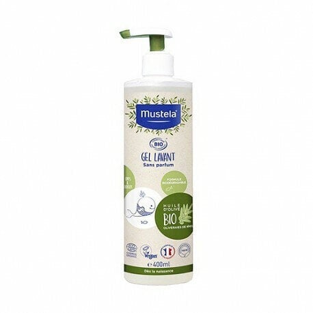 Mazgāšanas gels Mustela Bio, 400 ml cena un informācija | Bērnu kosmētika, līdzekļi jaunajām māmiņām | 220.lv