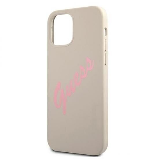 Guess Vintage Pink Cover, piemērots Apple iPhone 12 Pro Max 6.7, pelēks цена и информация | Telefonu vāciņi, maciņi | 220.lv