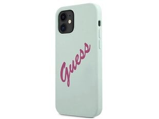 Guess Vintage Fuschia Script Cover, piemērots Apple iPhone 12 Mini, zils цена и информация | Чехлы для телефонов | 220.lv