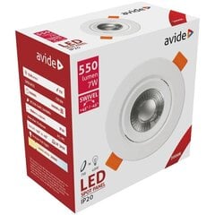 Griestu lampa, Avide LED 7W 3000K, Ø90mm, apaļa цена и информация | Монтируемые светильники, светодиодные панели | 220.lv