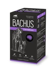 Кормовая добавка Bachus Calm&Brave, 60 табл. цена и информация | Витамины, пищевые добавки, анти-паразит продукты для собак | 220.lv