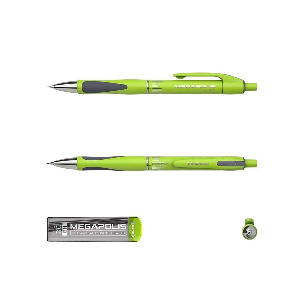 Mehāniskais zīmulis ErichKrause® MEGAPOLIS Concept komplektā ar 20 grafītiem 0,7 mm, HB (iepakojumā, 1 gab.) цена и информация | Rakstāmpiederumi | 220.lv