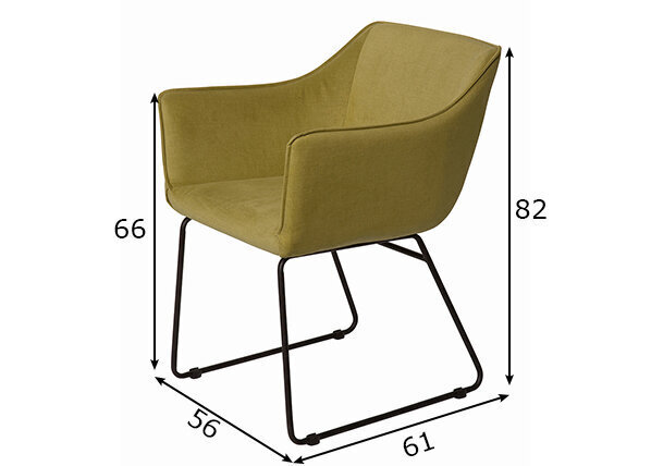 Tom Tailor krēsls, 2 gab., gaiši zaļā krāsā цена и информация | Virtuves un ēdamistabas krēsli | 220.lv