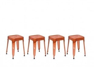 Metāla taburešu komplekts Reema, 4 gab., vara krāsā cena un informācija | Virtuves un ēdamistabas krēsli | 220.lv