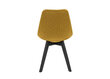 Krēslu komplekts, 2 gab., dzeltens cena un informācija | Virtuves un ēdamistabas krēsli | 220.lv