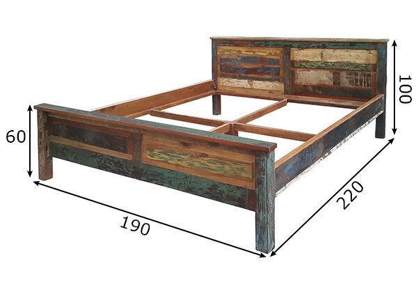 Gulta Riverboat, 180 x 200 cm, daudzkrāsaina cena un informācija | Gultas | 220.lv