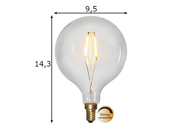 Dekoratīvā LED elektriskā spuldze, E14, 1,5 W/100 lm цена и информация | Spuldzes | 220.lv