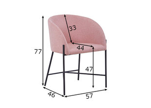 Ēdamistabas krēsls, rozā cena un informācija | Virtuves un ēdamistabas krēsli | 220.lv