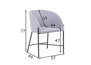 Силовой стул Милли Малли Буэно, серый цена и информация | Стулья для кухни и столовой | 220.lv