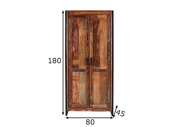 Drēbju skapis Bali, no atkārtoti lietotas koksnes/daudzkrāsains cena un informācija | Skapji | 220.lv