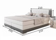 Lova SalesFever Bed, 200x200 cm, balta/pilka cena un informācija | Gultas | 220.lv